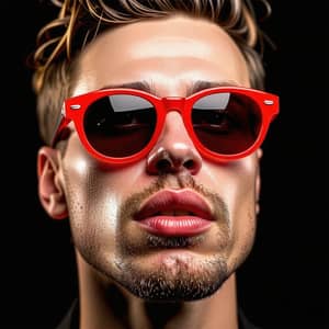 Stylish Man in Colored Sunglasses | Fashion Photo