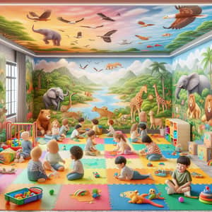 Children's Playroom: Safe & Joyful Environment with Jungle Murals