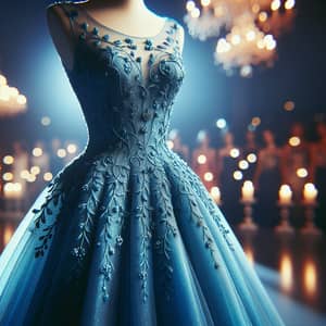 Elegant Blue Evening Gown for Stylish Events