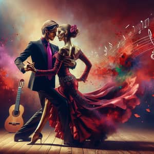 Passionate Salsa Dance in Enchanting Room | Expressive Moment