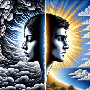 Duality of Human Spirit: Symbolic Representation of Light and Darkness