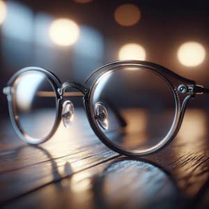 Elegant Black Eyeglasses with Crystal-Clear Lenses