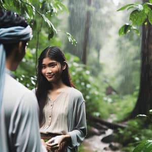 Rainforest Romance: South Asian Girl and Middle-Eastern Man