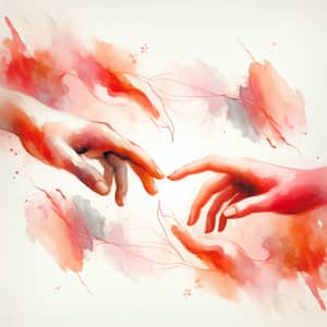 Love Watercolor Painting | Passionate Image of Connection