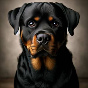 Detailed Rottweiler Image with Black Coat and Tan Markings