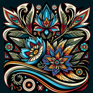 Exquisite Dakota Floral Design - Native American Artistry