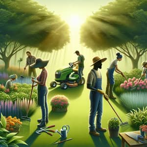 Professional Landscape Maintenance Services | Diverse Gardening Team