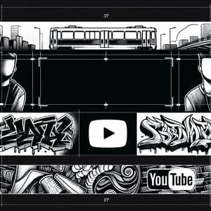 Hand-Drawn Minimalist Graffiti-Style YouTube Banner Design