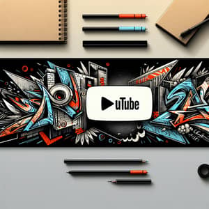 Hand-Drawn Graffiti-Style YouTube Banner | Vibrant Colors & Urban Energy