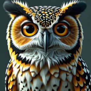 3D Owl Mascot Representing Wisdom and Precision in Pixar Style