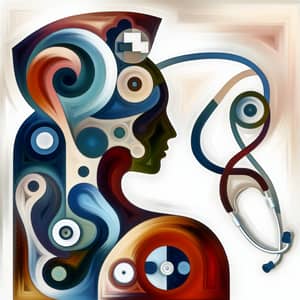 Abstract Nurse Art: Harmonious Forms and Colors