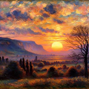 Enchanting Impressionist Sunset Art