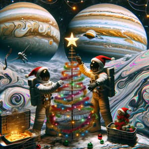 Christmas on Jupiter: Space Explorers Celebrate Amid Swirling Storms
