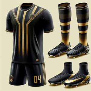 Black and Gold Soccer Uniform Design