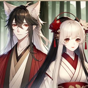 Inuyasha and Kikyo: Japanese Fantasy Characters