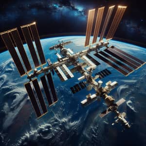 International Space Station in Space - Marvel of Modern Engineering