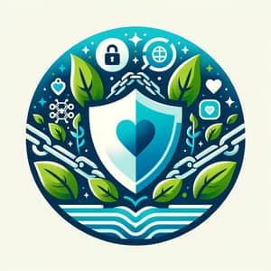 Cyber Wellness Logo: Digital Safety & Health Concept