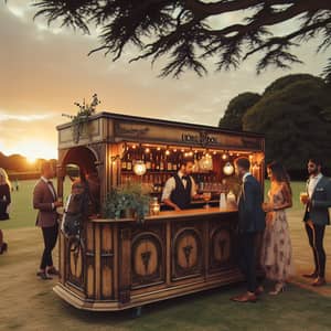 Rustic Outdoor Wedding Horse Box Bar | Stylish Beverage Station