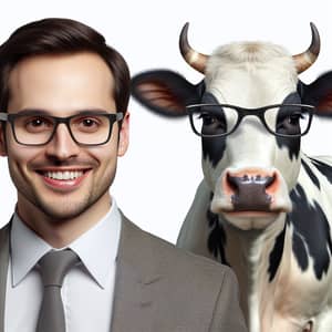 Humorous Cow Transformation Artwork | Interesting Fusion Design