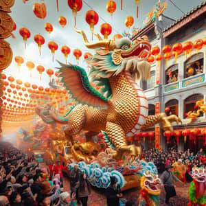 Majestic Qilin Celebrates Chinese New Year in Vibrant Street Parade