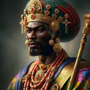 Mansa Musa in Nigerian Royal Garb: Symbol of Wealth and Status