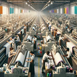 Textile Manufacturing Company - Vibrant Fabric Production Facility