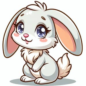 Charming Cartoon Rabbit with Unique Personality - Playful and Expressive