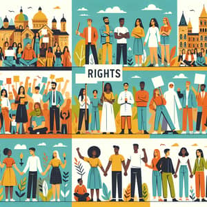 Diverse Citizens Advocating for Equal Rights and Unity