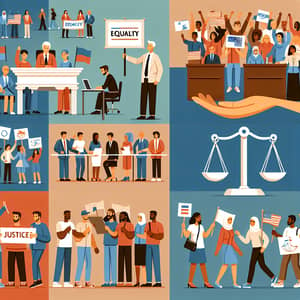 Citizen Equality Illustration | Diverse Ethnicities & Gender Equality