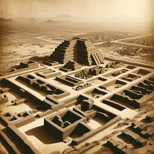 Harappa Civilization Archaeological Ruins Aerial View