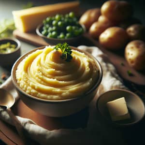 Delicious Puree: Traditional Creamy Potato Dish with Fresh Herbs
