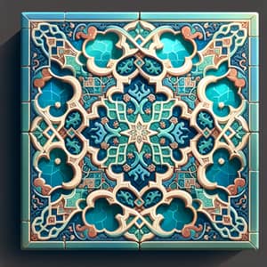 Intricate Islamic Geometric Patterns on Decorative Moroccan Tile