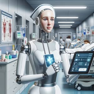 Advanced Robotic Nurse in American Hospital - Empathetic and Efficient