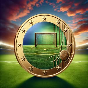 Euro Coin Transformation to Detailed Football Field