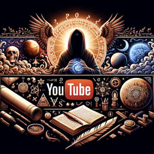 Captivating YouTube Channel Cover for Profound Artworks | Realistic Style