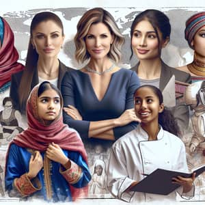 Inspiring Diverse Women Collage - Unity Across Cultures