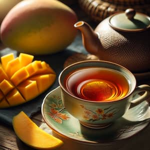 Delightful Oolong Tea with Mango - Relaxing Afternoon Scene