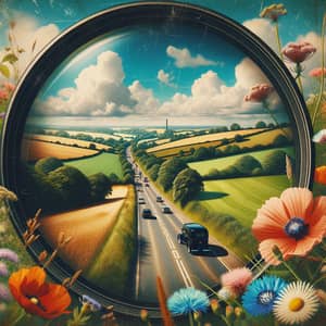 Mysterious Country Road: Nostalgic & Dreamy Countryside View