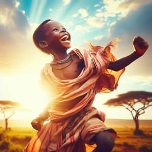 Young African Boy Traditional Dance | Joyful and Energetic Performance