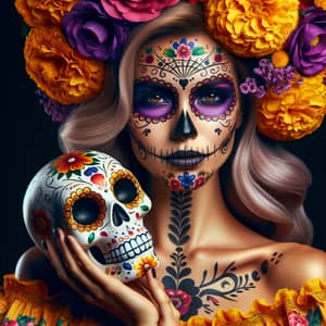 Day of the Dead Woman Celebration in Mexico