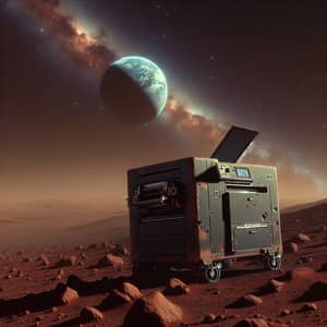 Aged Printer on Mars: Gazing Toward Earth in Cosmic Solitude