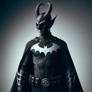 Dark Superhero Character with Bat Motif - Mysterious and Stylish