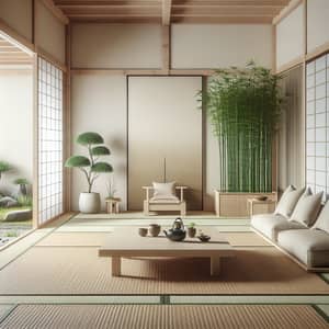 Japanese-Inspired Minimalist Living Room | Tranquil Zen Design