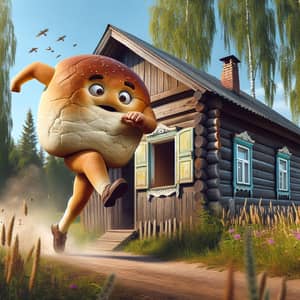 Kolobok Action Escape from Rustic House | Adventure Scene