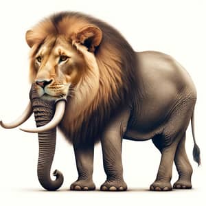 Majestic Lion-Elephant Hybrid Image