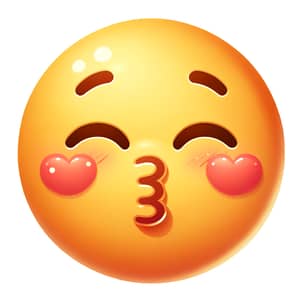 Express Affection Emoji: Puckered Lips & Blushing Cheeks