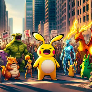 Fantastical Creatures Revolution: Rebellion Led by Pikachu