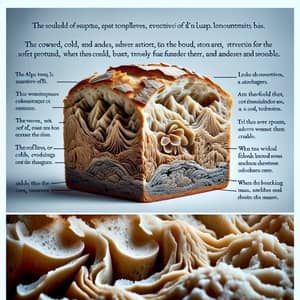 Detailed Composition and Texture of Bread - A Miniature Landscape