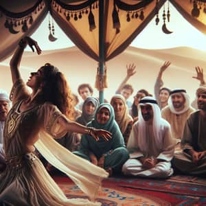 Captivating Oriental Dance Performance in Desert Tent