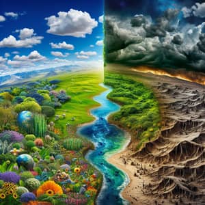 The Impact of Climate Change: A Visual Contrast